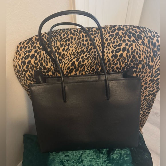 kate spade Black Logo Leather Tote - Picture 2 of 6